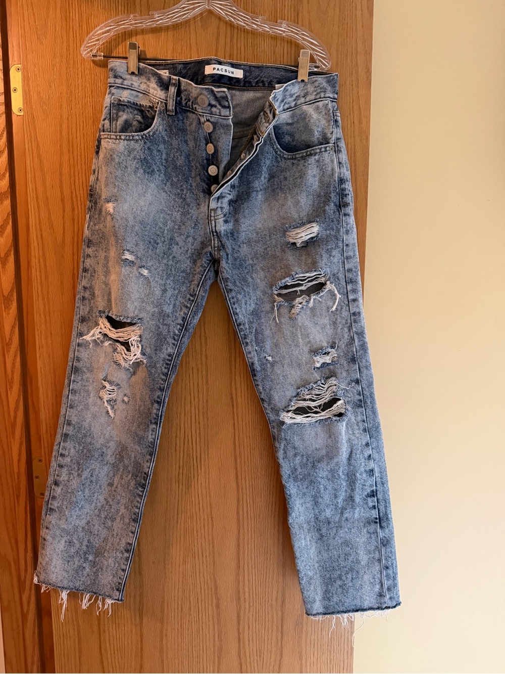 PacSun Distressed Acid Wash Blue Jeans